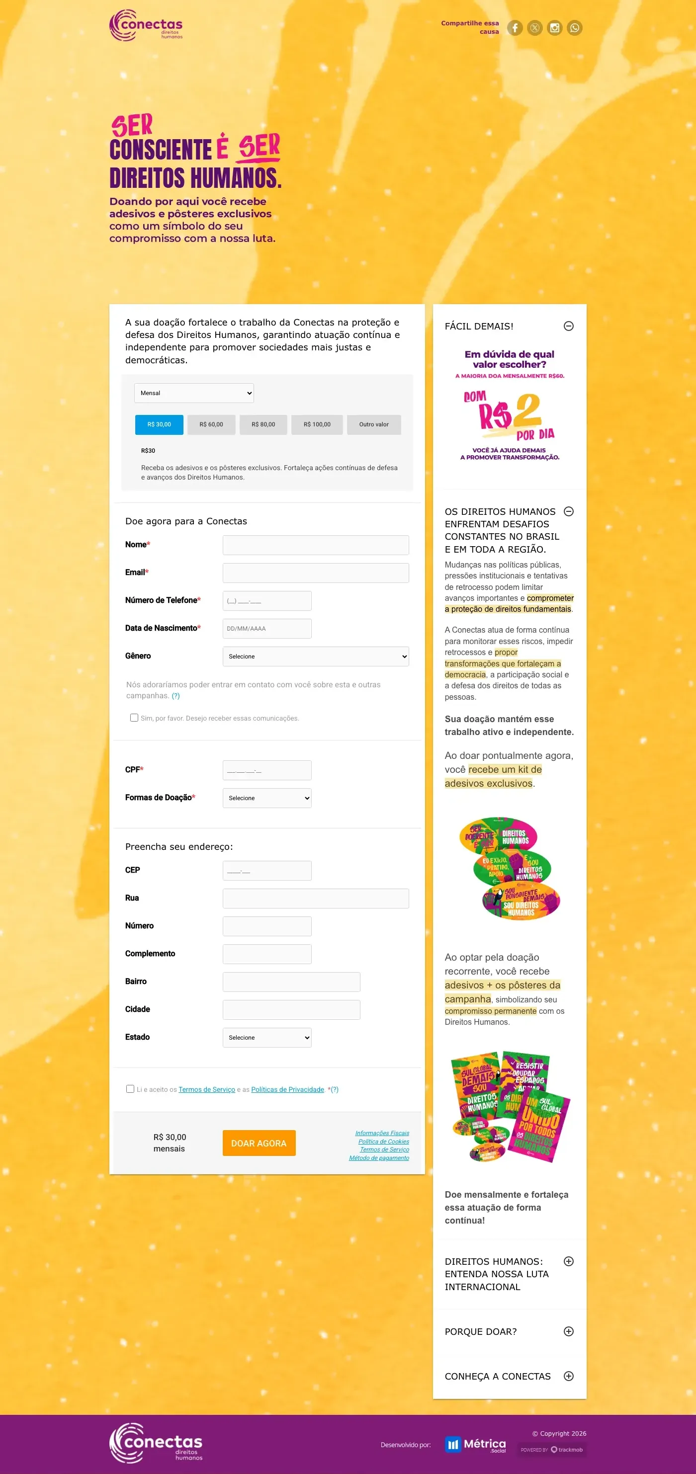 Página da campanha Doe e Ganhe no ar