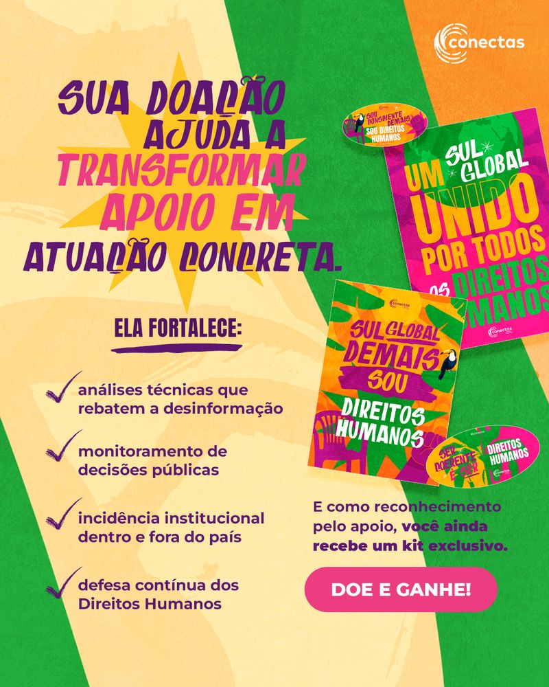 Flyer: sua doação vira atuação concreta